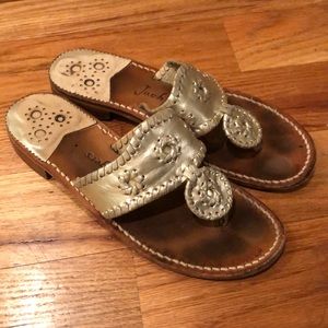 Jack Rogers gold sandal